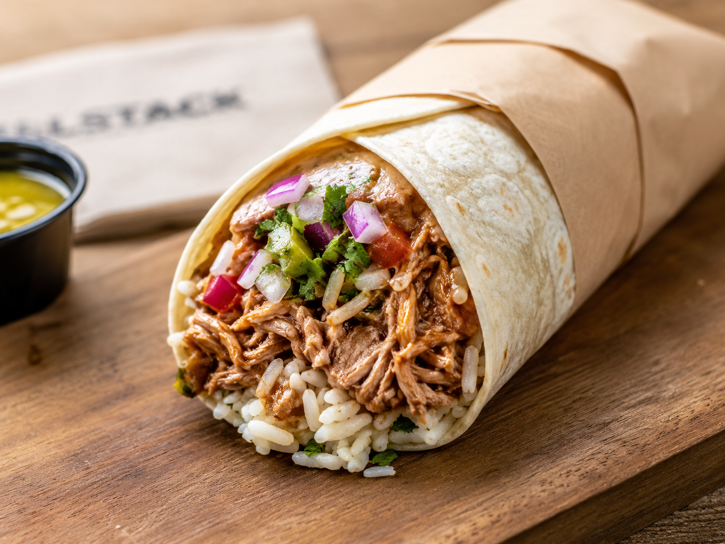 Burrito PullStack con pulled pork